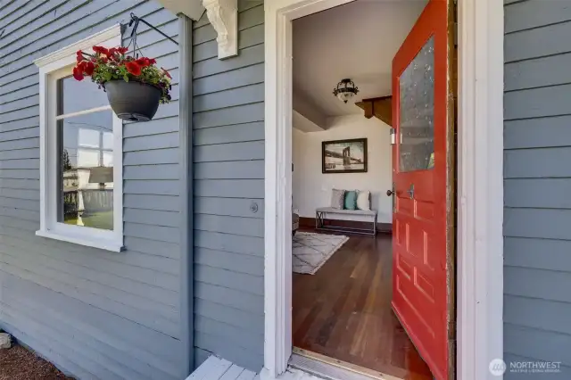 Welcoming front entry to the home.