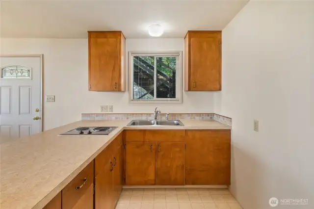 Lower level kitchenette.