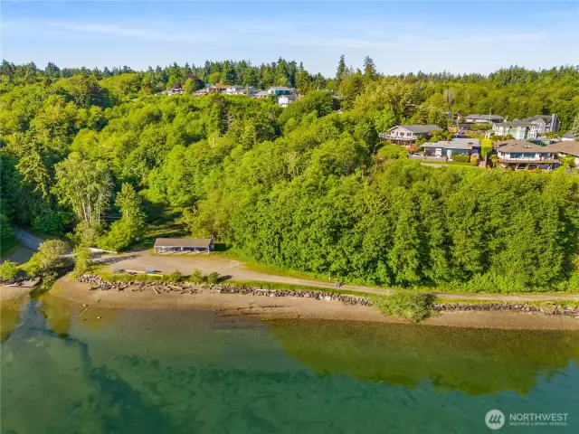 Community beach is just below the home and you have private access from your own beach trail.