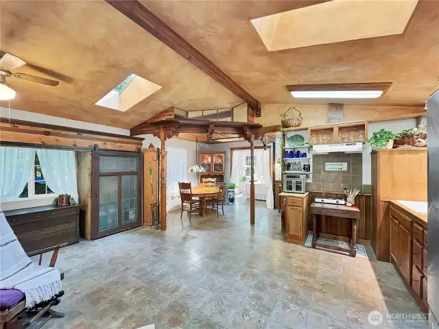 Enjoy daylight streaming through spacious skylights.