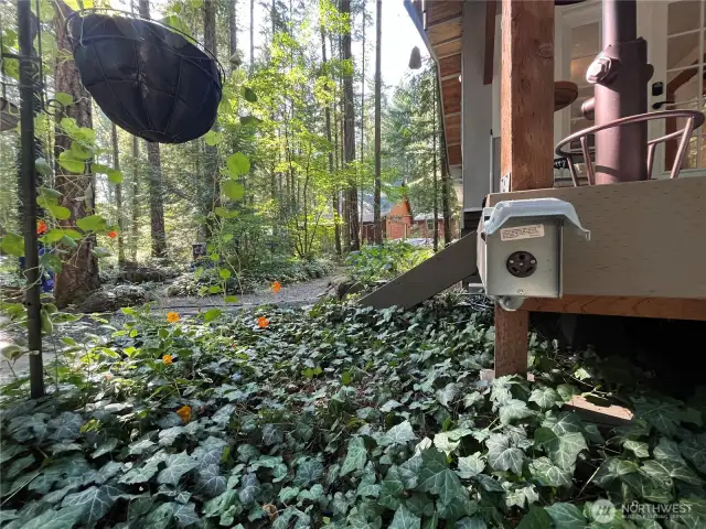Conveniently located 30 amp rv electrical connection