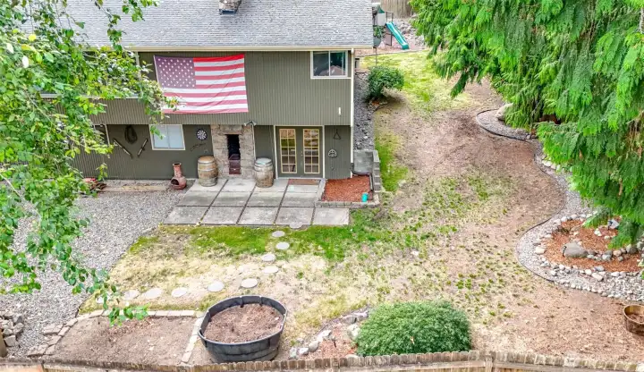 Another view of the backyard.