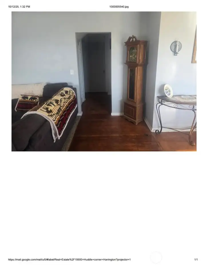 Once you step inside the front door.