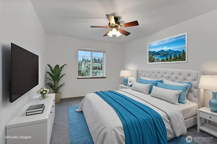 Second Bedroom, virtually staged.