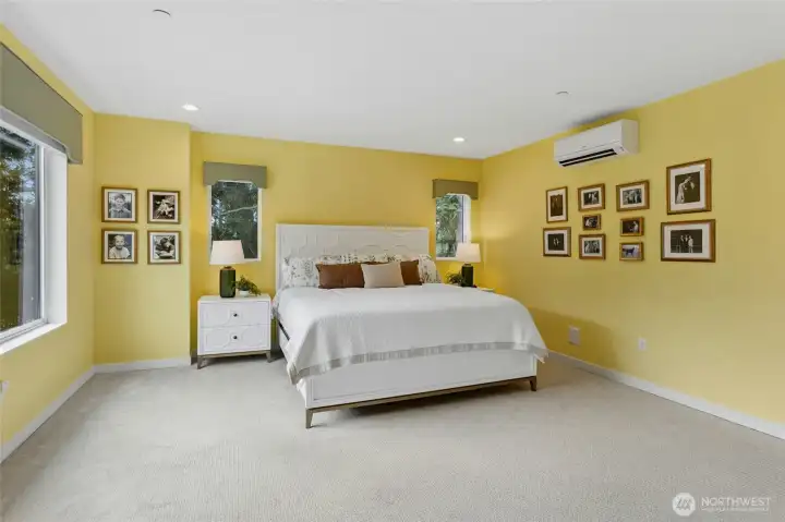 Wonderful natural light with up-down Hunter Douglas blinds.