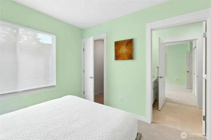 Large walk-in closet and Jack-and-Jill bathroom between bedrooms 2 & 3.