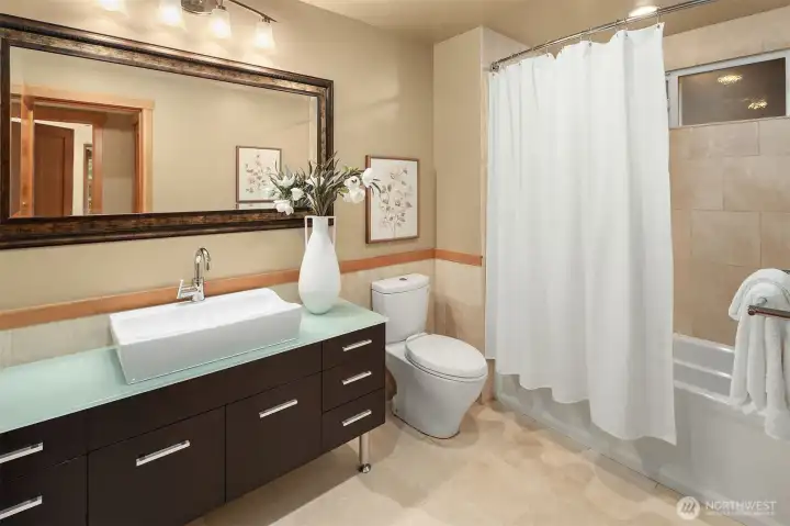 Lower level remodeled full bath