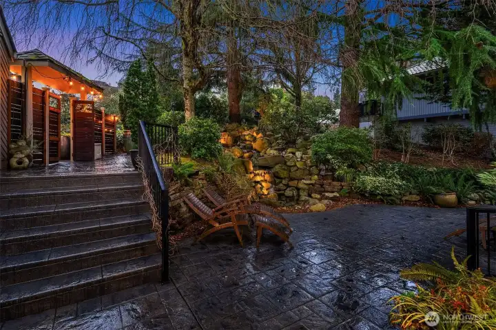 Your own retreat with a water feature, private and serene