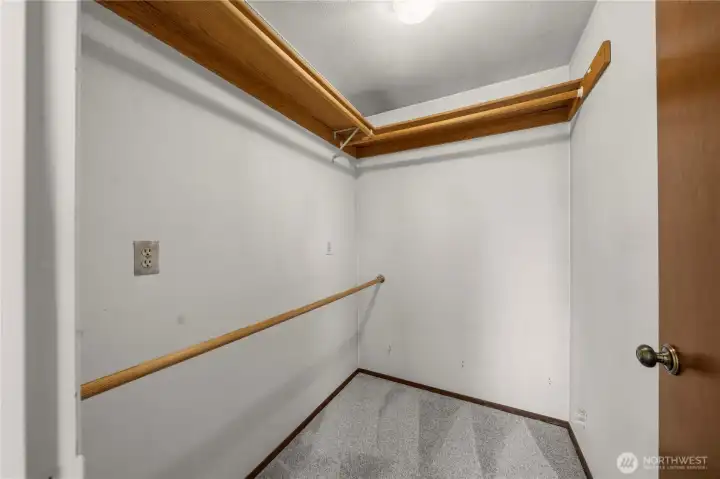 Primary walk-on closet