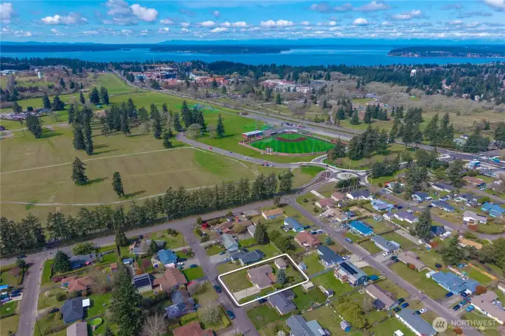 Tucked between Steilacoom Park..