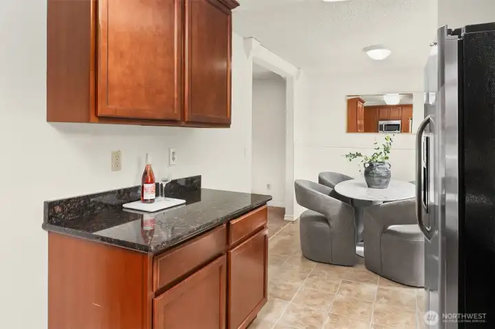 Perfect coffee bar area.