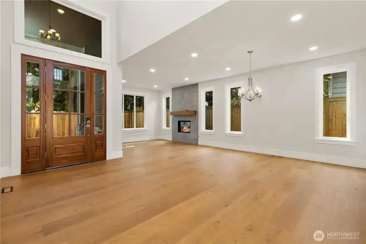 An elegant, solid mahogany front door, expertly crafted