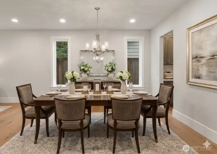 Virtually Staged Dining Room