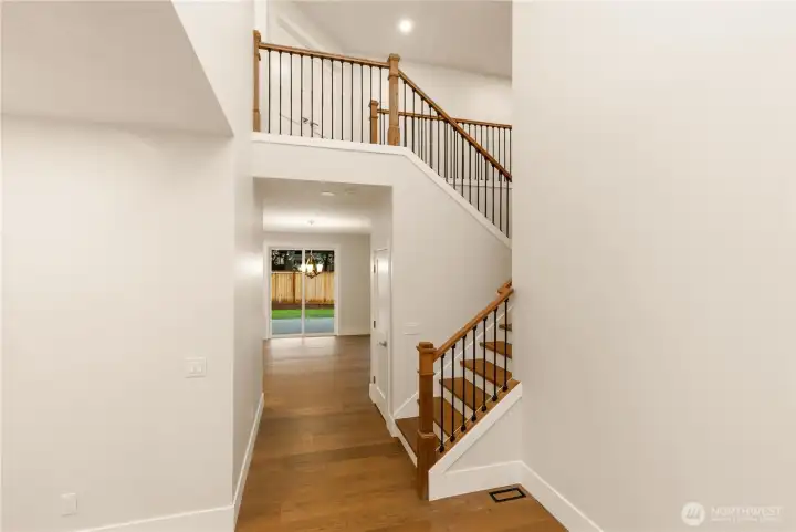 Beautifully Rich Oak Stairs and Railings