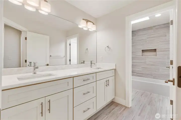 Upstairs Double Sink Bathroom