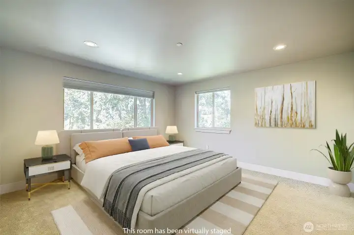 Primary Bedroom with En suite - Virtually Staged