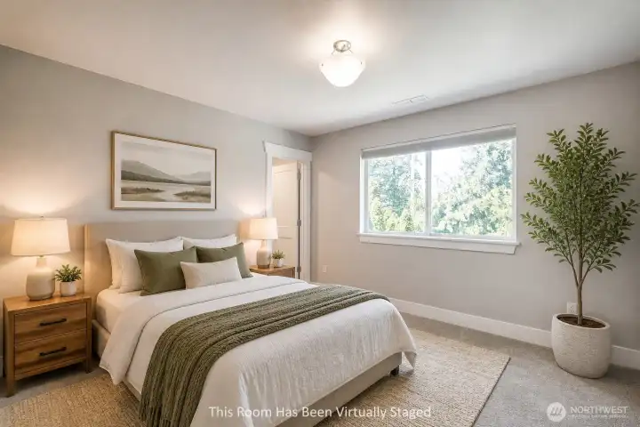 2nd Upstairs Bedroom - Virtually Staged