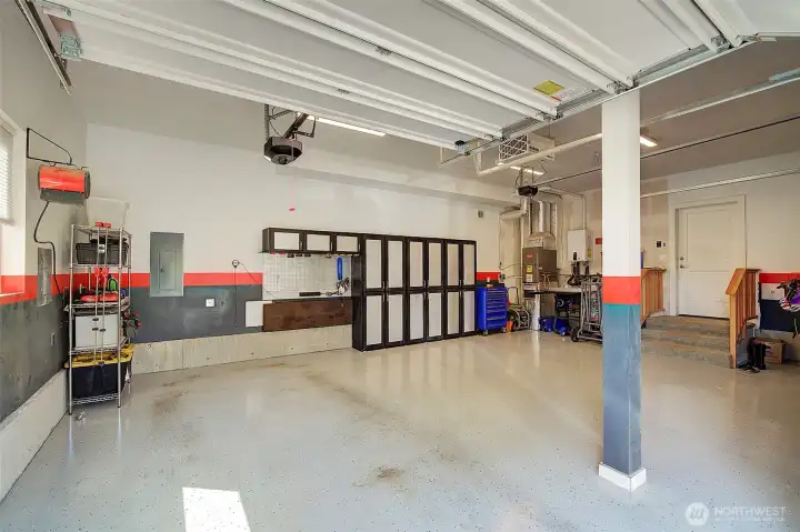 Oversized Two Car garage.