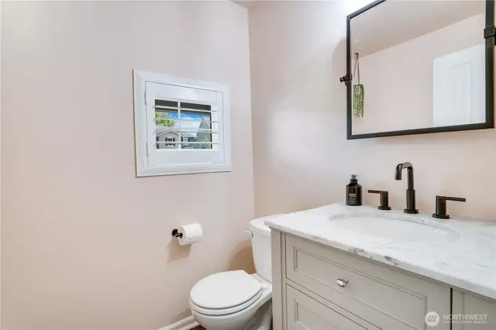 Powder room on the main floor