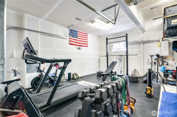 Part of the 600 square foot garage