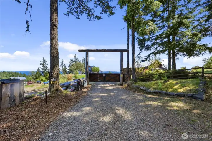 Large gated entry adds tons of privacy
