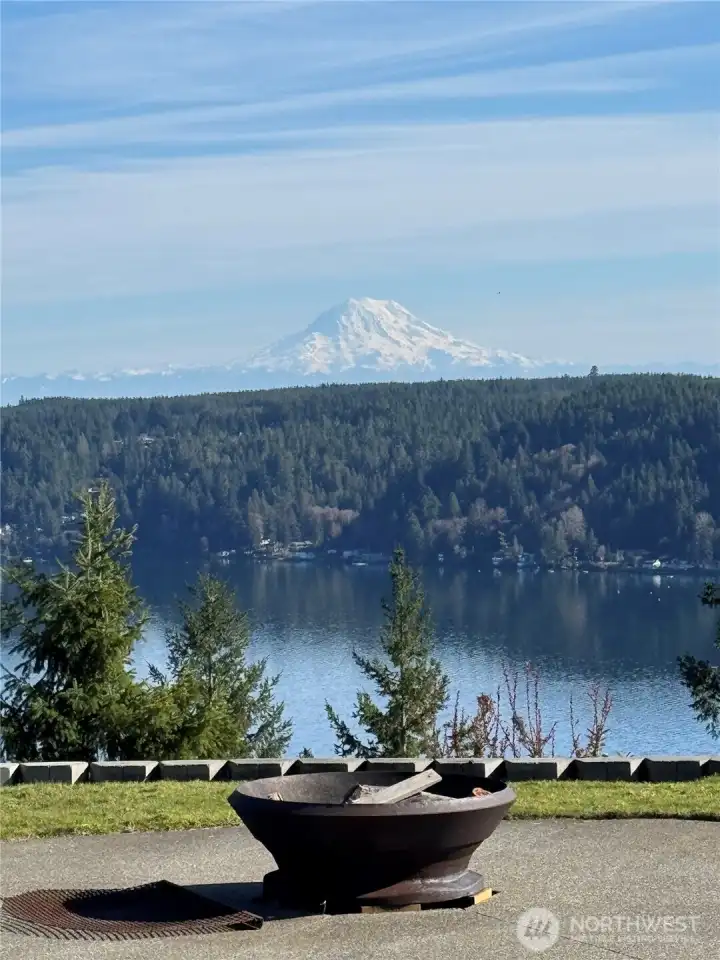 Views of Mt Rainier off the front patio