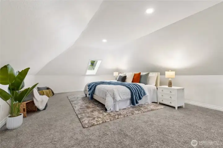 Flexible upstairs bonus room.