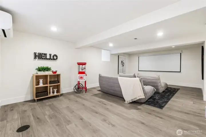 Huge downstairs rec room.