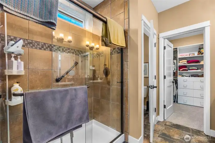 Huge walk-in shower and a private water closet in your Primary bathroom Huge walk-in shower and a private water closet in your Primary bathroom