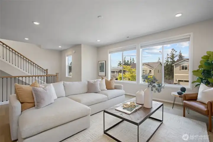 Living Room flooded with natural light. Living Room flooded with natural light.