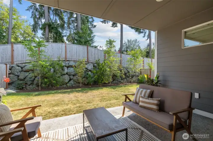 Host a summer BBQ on your back patio or enjoy a cup of coffee in the morning sunlight. Host a summer BBQ on your back patio or enjoy a cup of coffee in the morning sunlight.