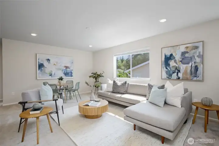 Spacious second lounge area on the top floor. Spacious second lounge area on the top floor.