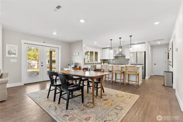 Open concept dining area with plenty of room to move.