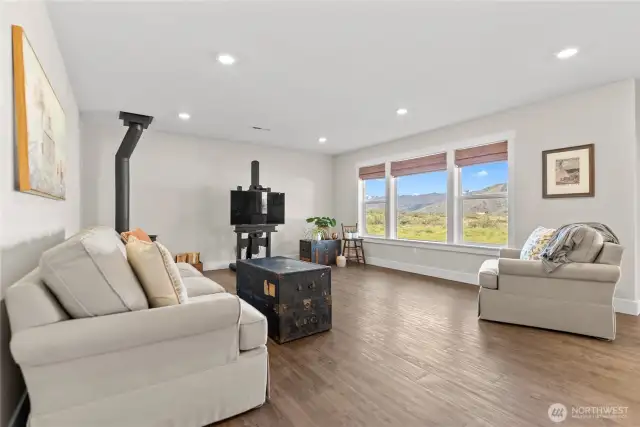 Large window keeps things light and bright.