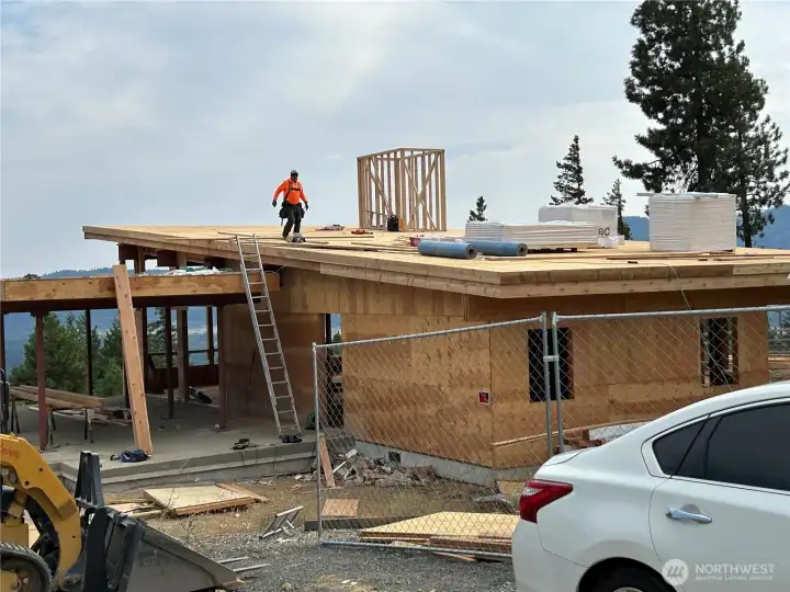 August 30 photo...another shot of the clubhouse construction.