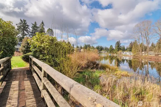 The Village by the Lake community features walking trails that encourage you to get outdoors!