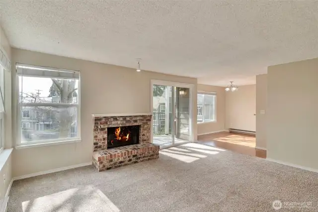 Bask in natural lights that pours in through the windows and overlooks a stately northern red oak!