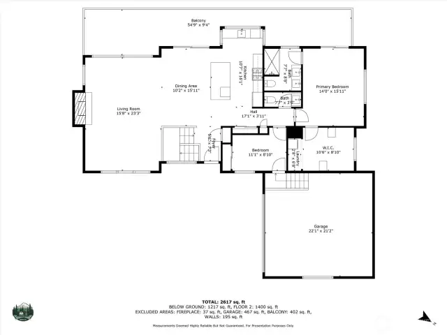 Main level floor plan.