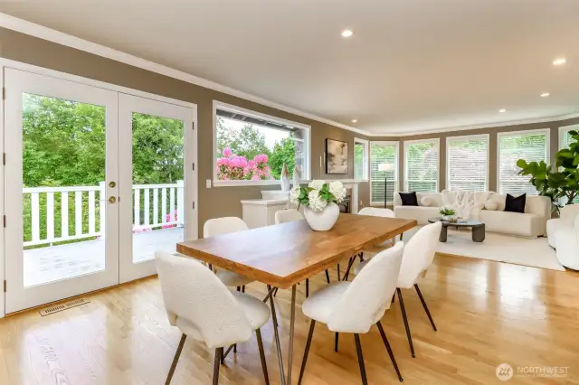 Space off the kitchen for your dining.