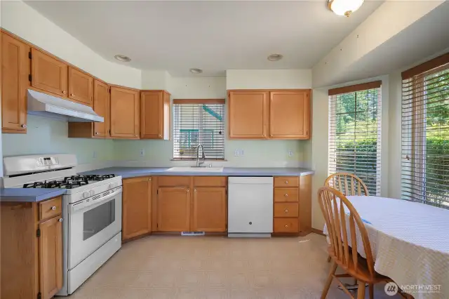 All the appliances are included, including the table and chairs.