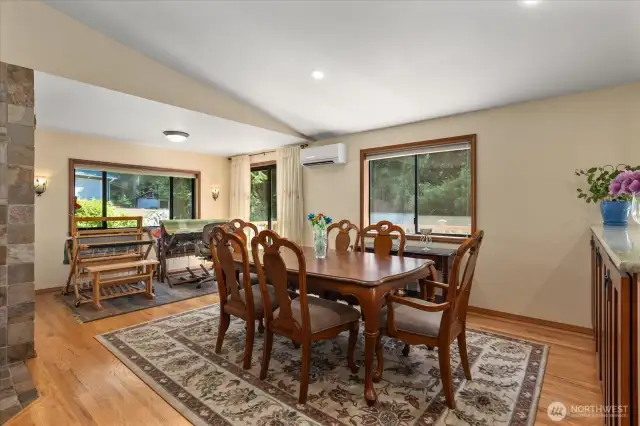 Your 2nd living space is truly versatile! Currently used as a 2nd dining area this flex room can be used as a 2nd living room with a seating area or breakfast nook.