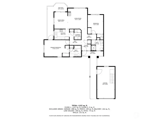 Floor plan with measurements.