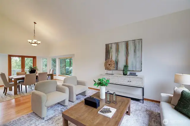 Formal Living Room with vaulted ceiling