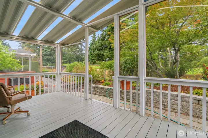 Enter onto the Backyard Deck from the Family Room