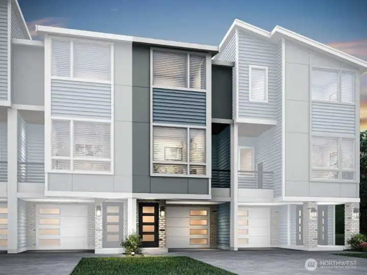 Example of the Adeline floor plan to be located at 12806 66th Ave S, Seattle, WA 98178