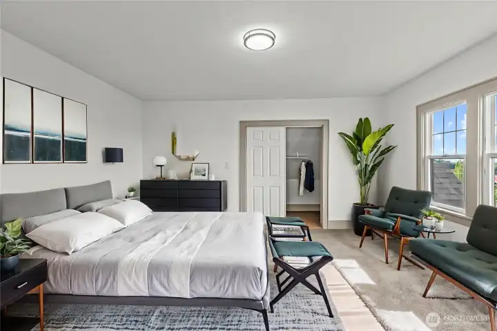 Virtually Staged - Upstairs bedroom