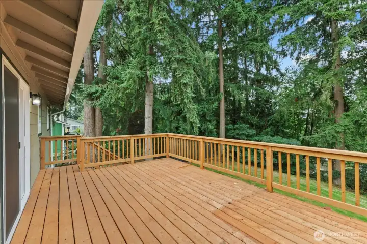 Deck off kitchen