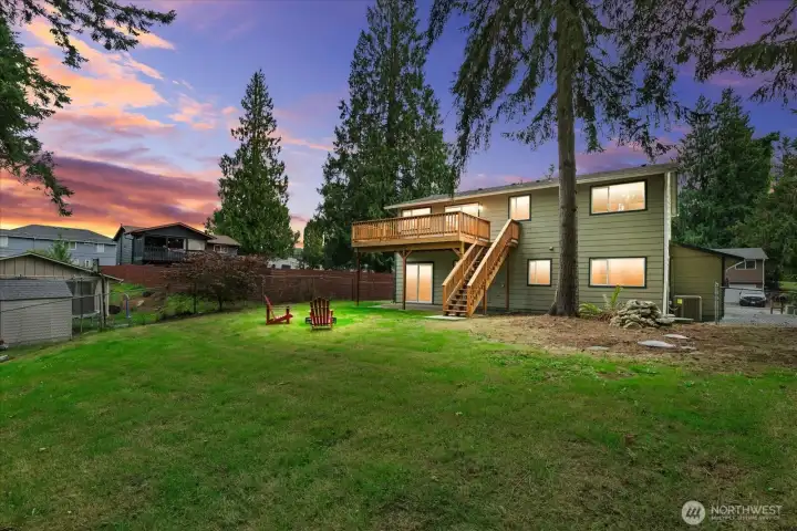 Large backyard