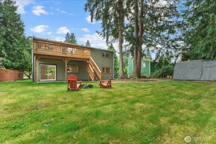 Large backyard