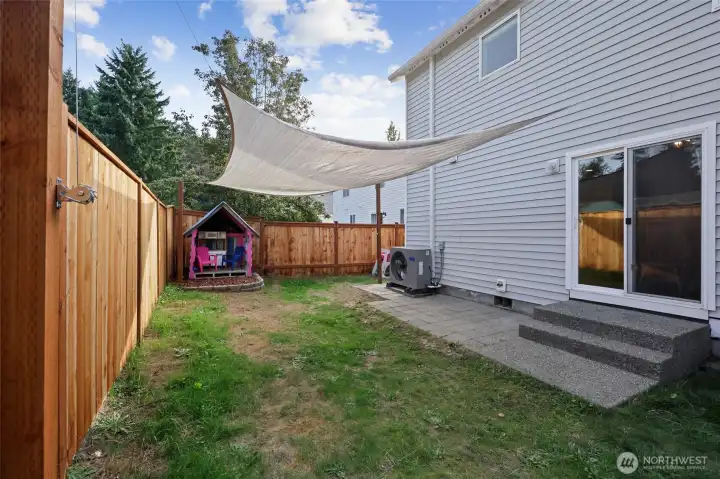 This shade sail is included, and will be appreciated on those sunny days.